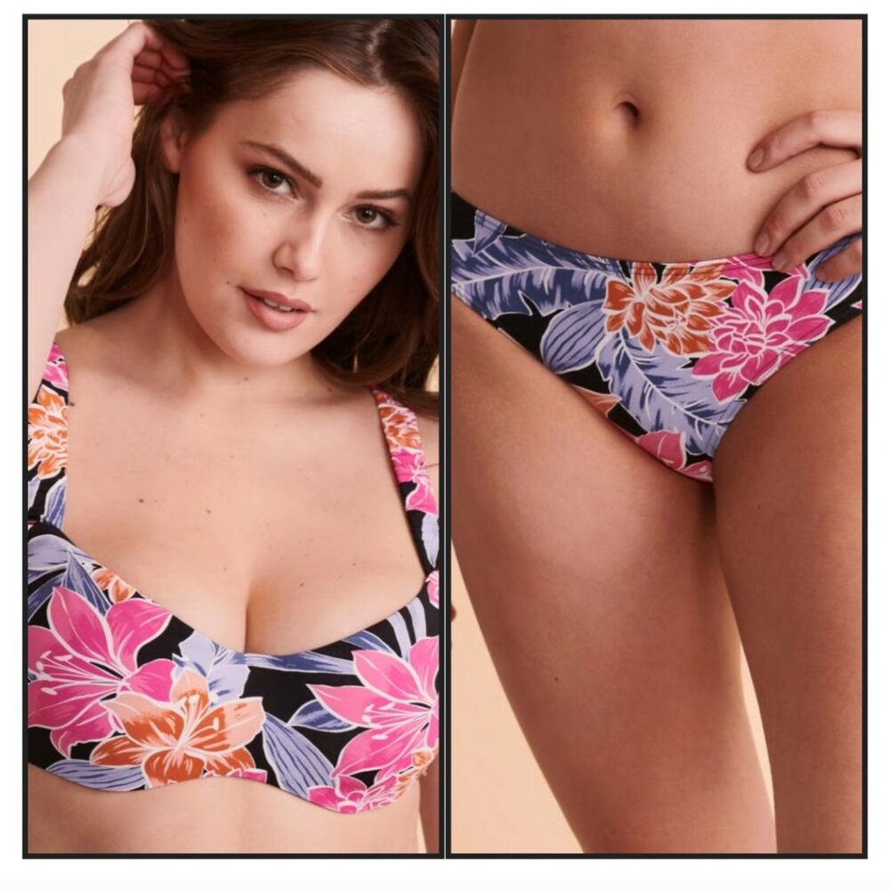 NWT ROXY TROPICAL OASIS D Cup Bralette Bikini